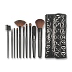 Набор кисточек  серия LUX "Черное золото" (10 шт)