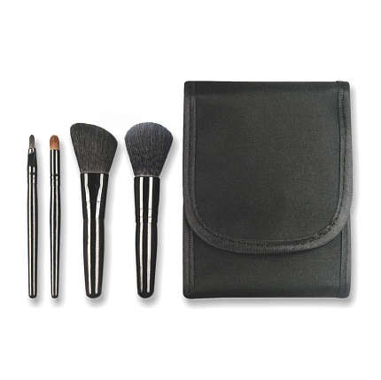 Набор кисточек мини "Черный классич. с зеркалом" (4 шт)
