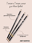 Карандаш для бровей ультратонкий черный, коричневый (черный дизайн)