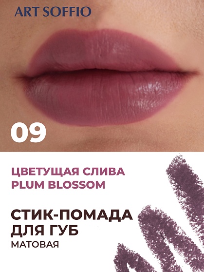 Помада-карандаш Matte Color Plum Blossom/Цветущая слива