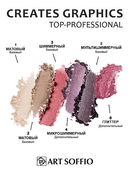 Палетка теней для глаз Art Soffio Creates Graphics - 07 Легенды Морокко